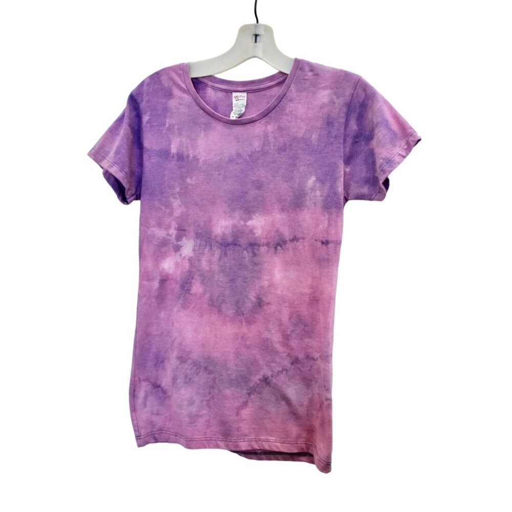 Women's Spectra Purple Custom Bleach Dye T-shirt Size S